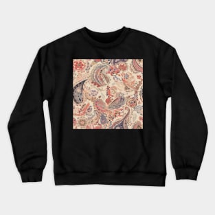 Red and Black Paisley Pattern Crewneck Sweatshirt